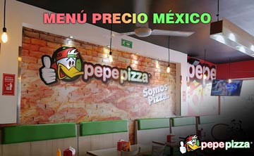 Precios Menú Pepe Pizza México 2024