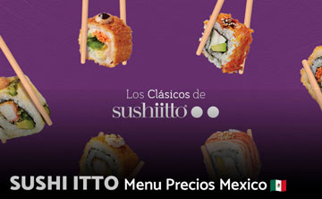 Precios Menú Sushi Itto México 2024